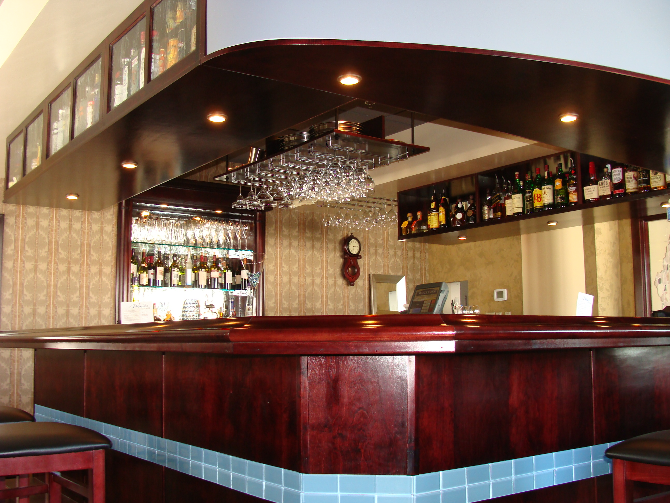 Restaurant Bar: Maple - Stained Burgundy
